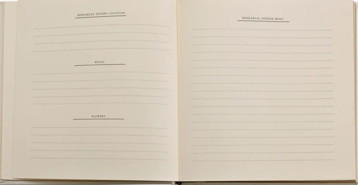 Wedding Journal Gold