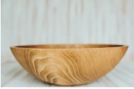 Beech Bowl 17" Light Walnut Oil Finish