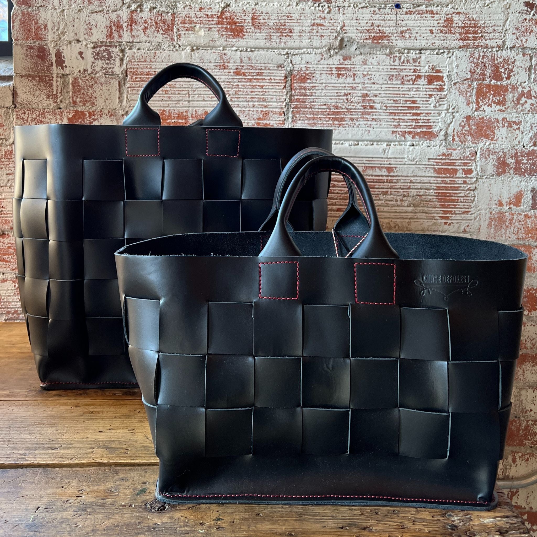 XL Black Woven Tote