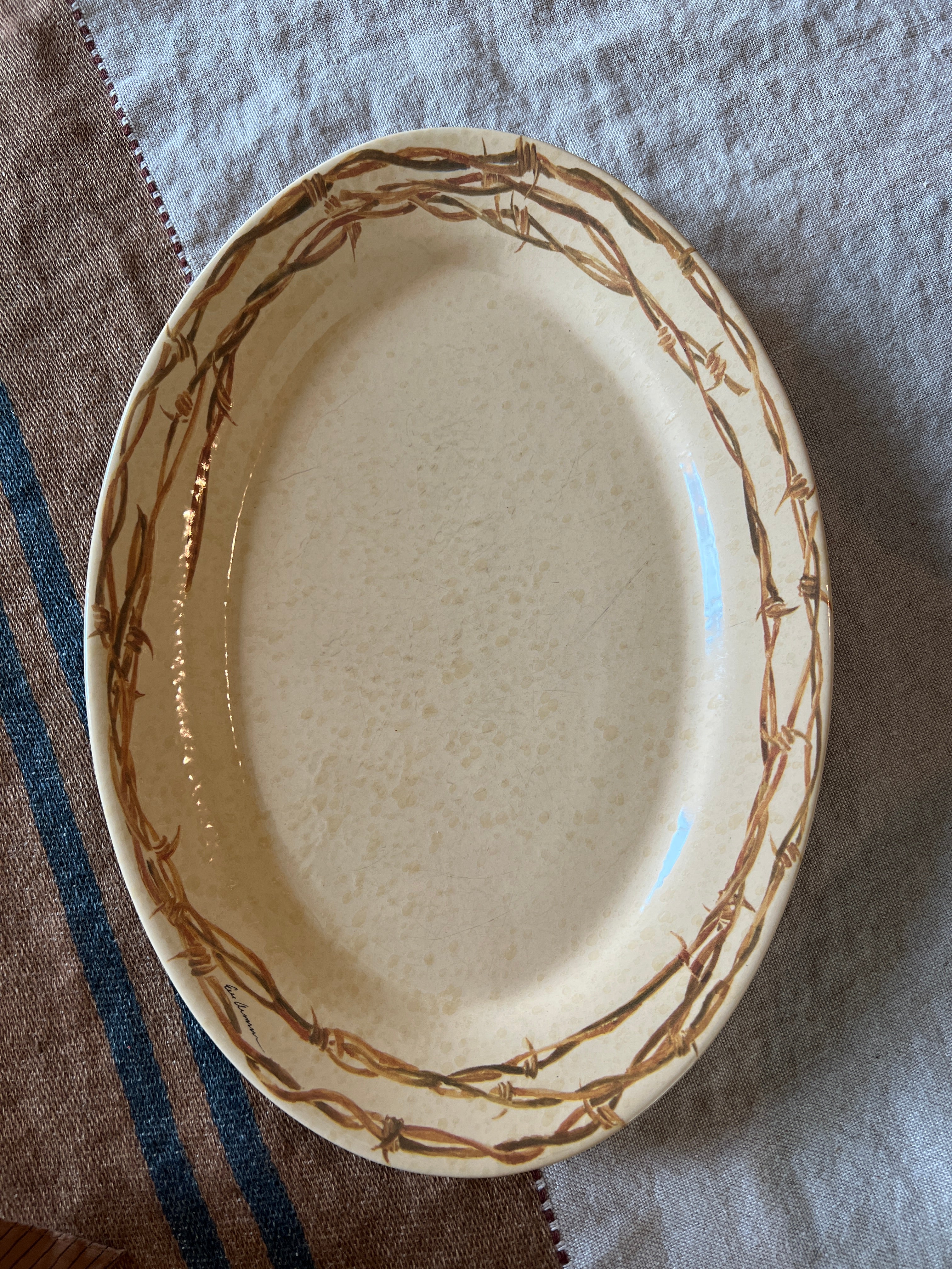 Barbed Wire Steak Platter