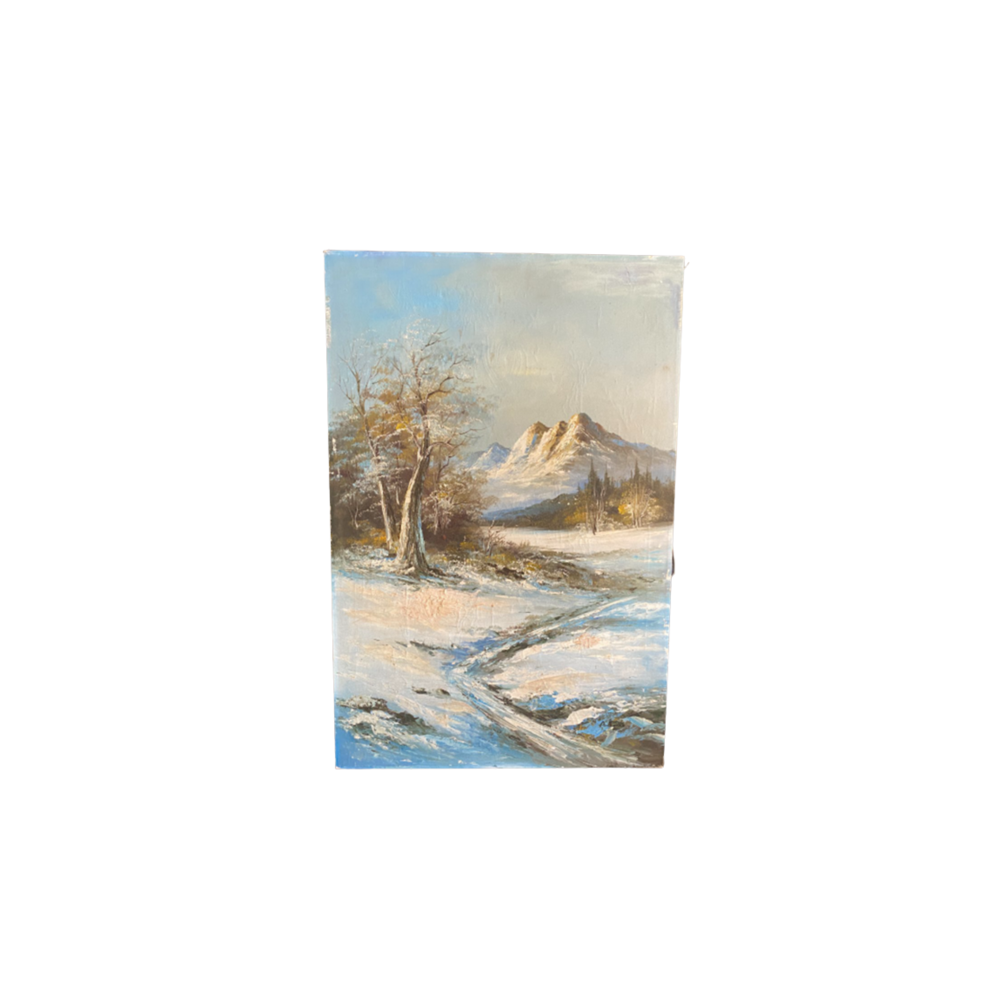 Antique Mountain Scene Painting