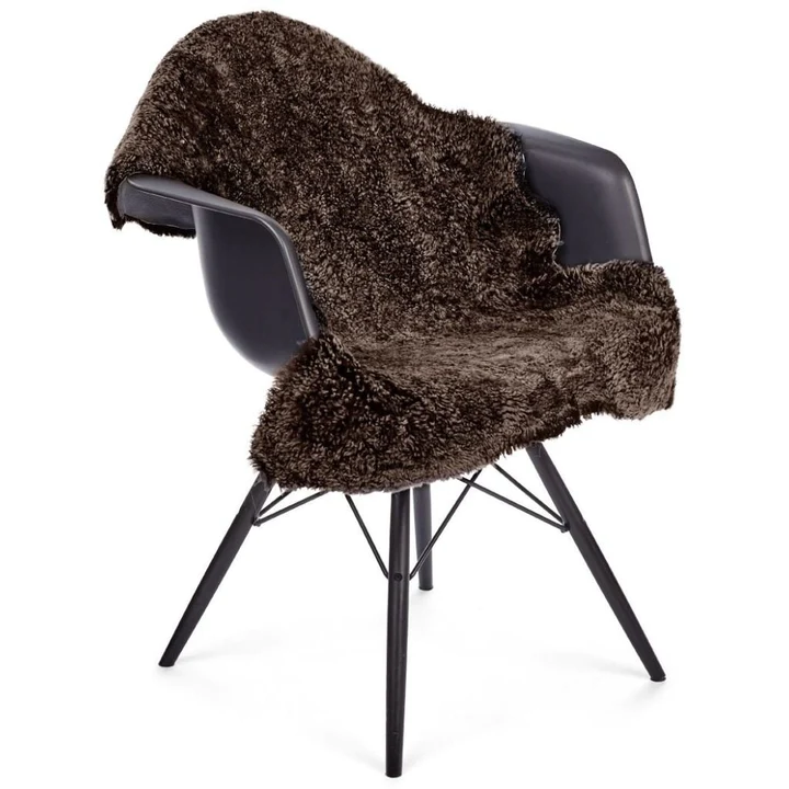 Short-Wool Curly Sheepskin Rug - 45in