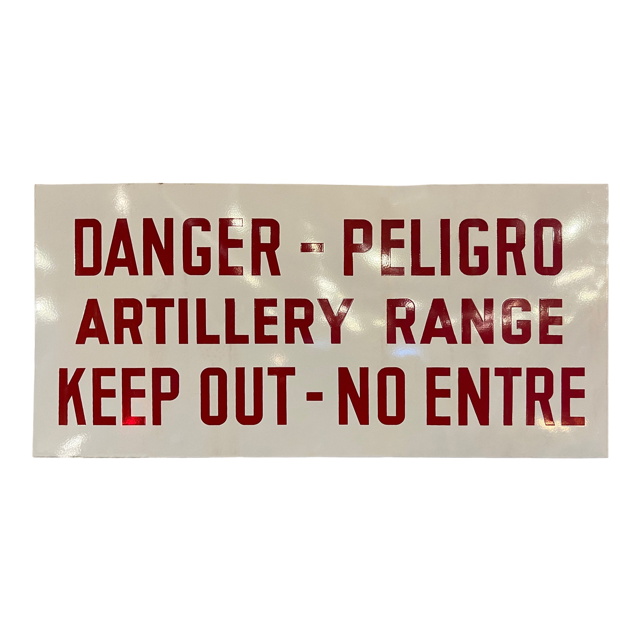 Danger Artillery Range Sign