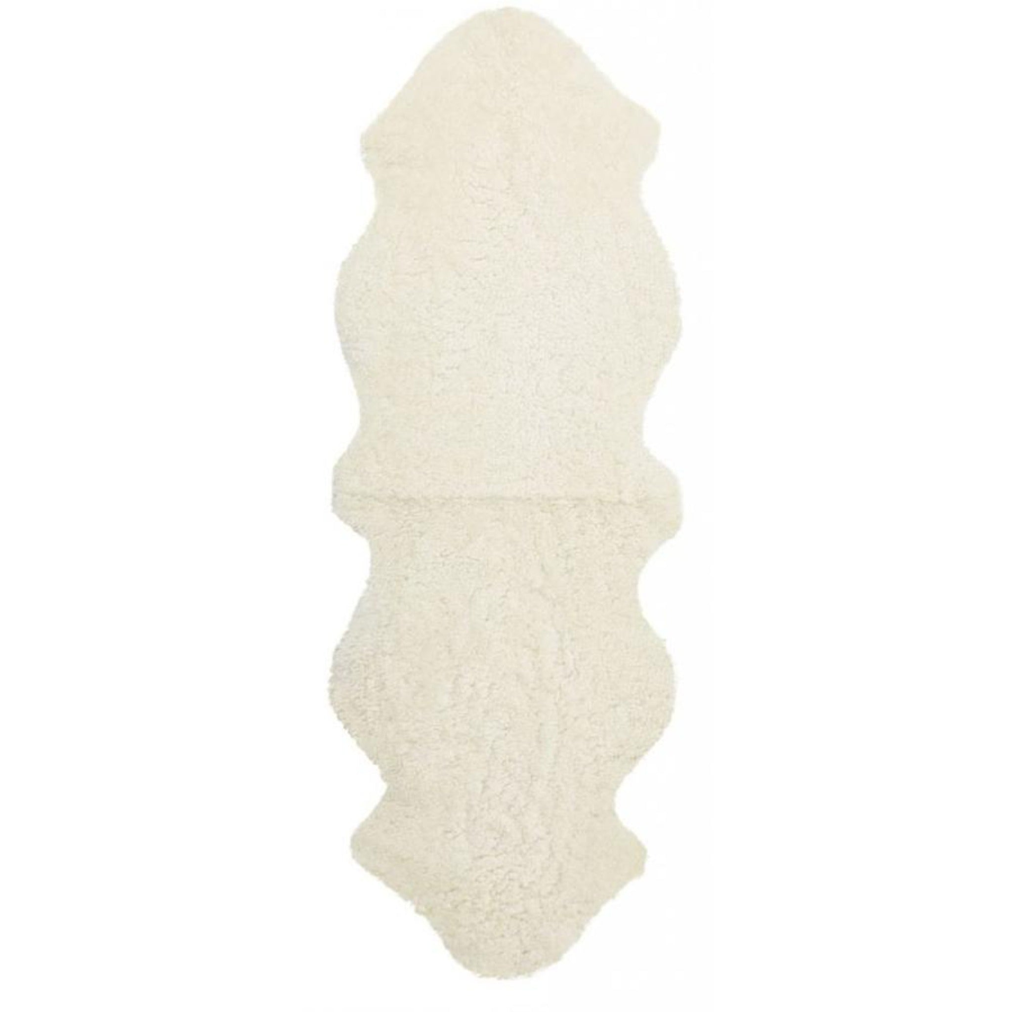 Short-Wool Curly Sheepskin Double Rug - 71 in