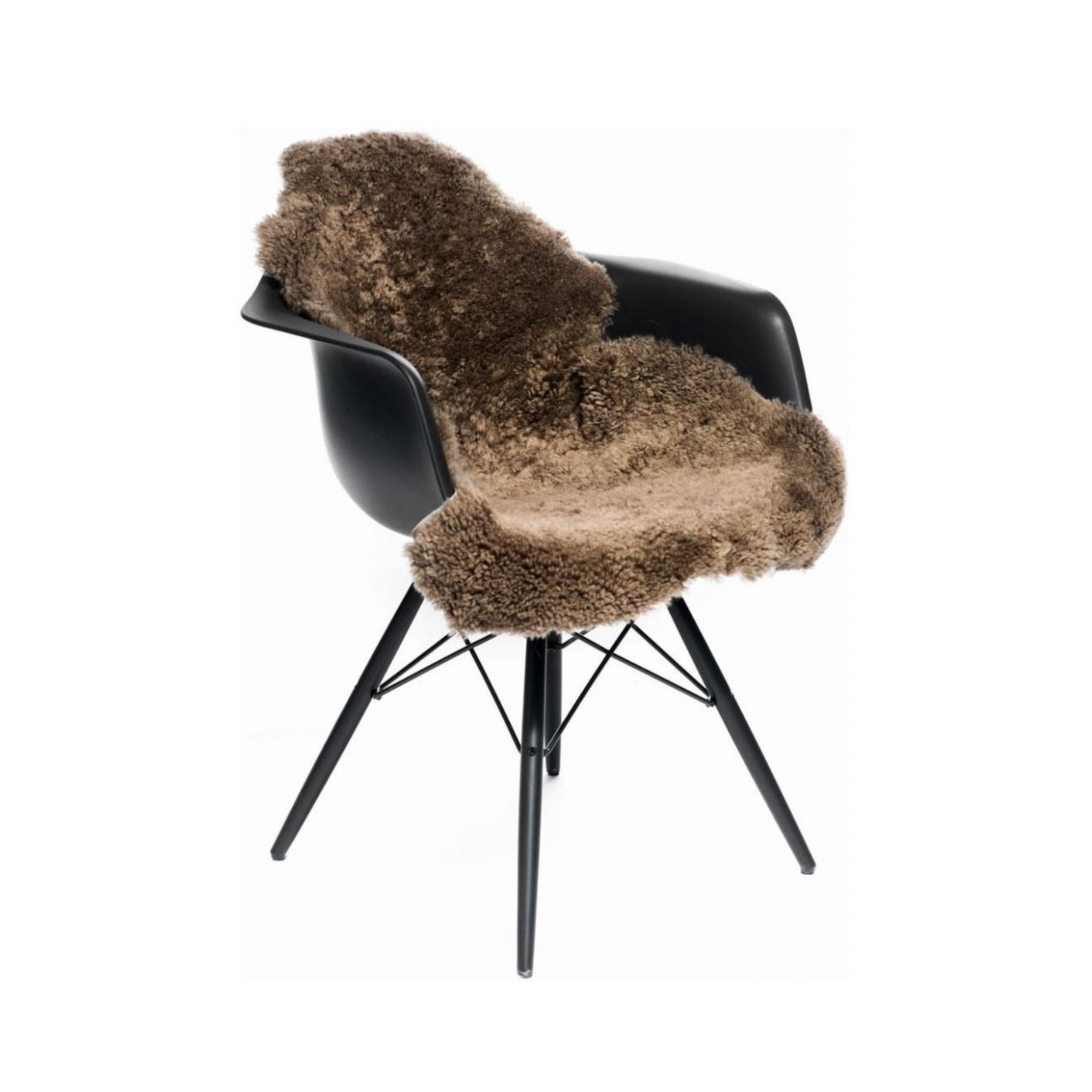 Short-Wool Curly Sheepskin Rug - 35in
