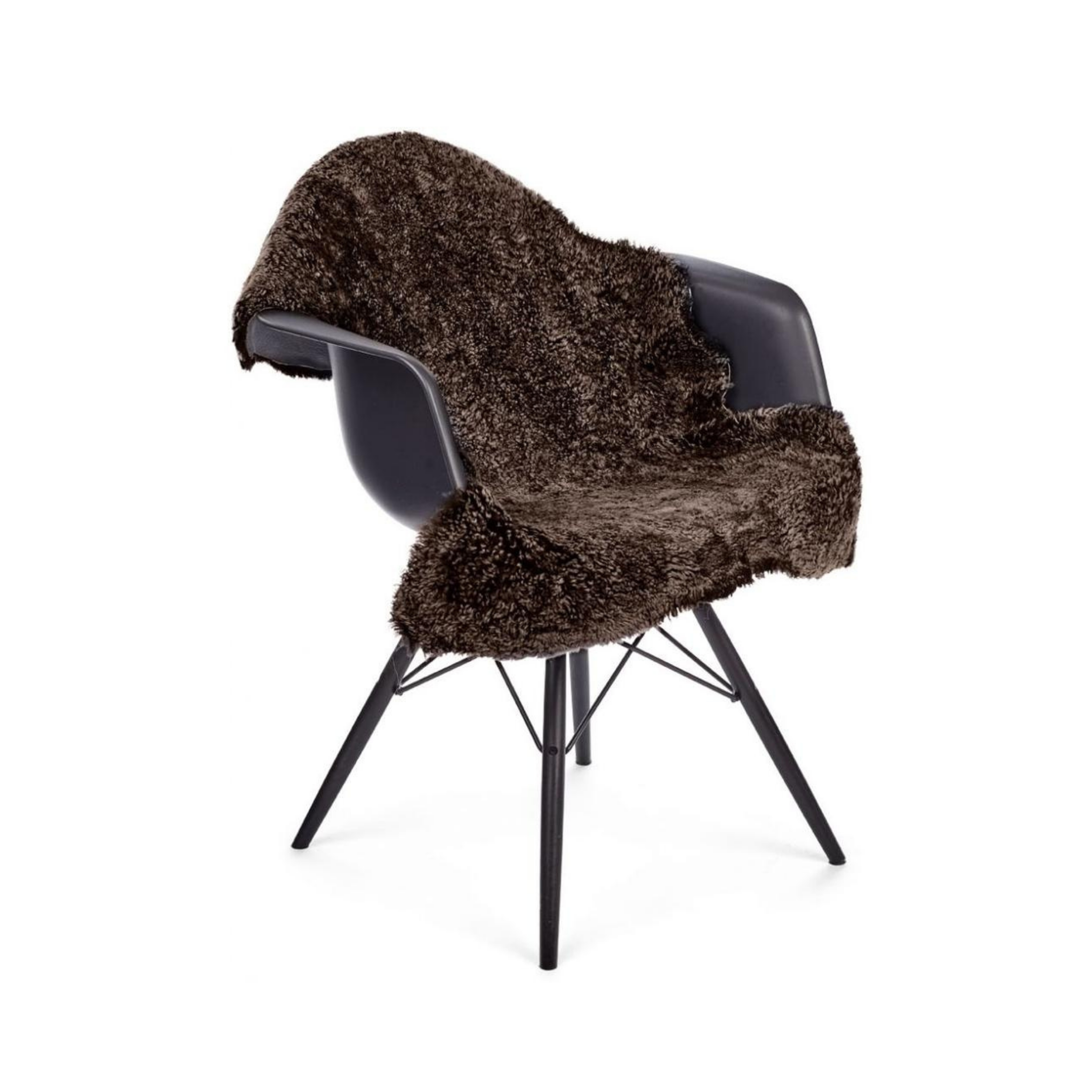 Short-Wool Curly Sheepskin Rug - 35in