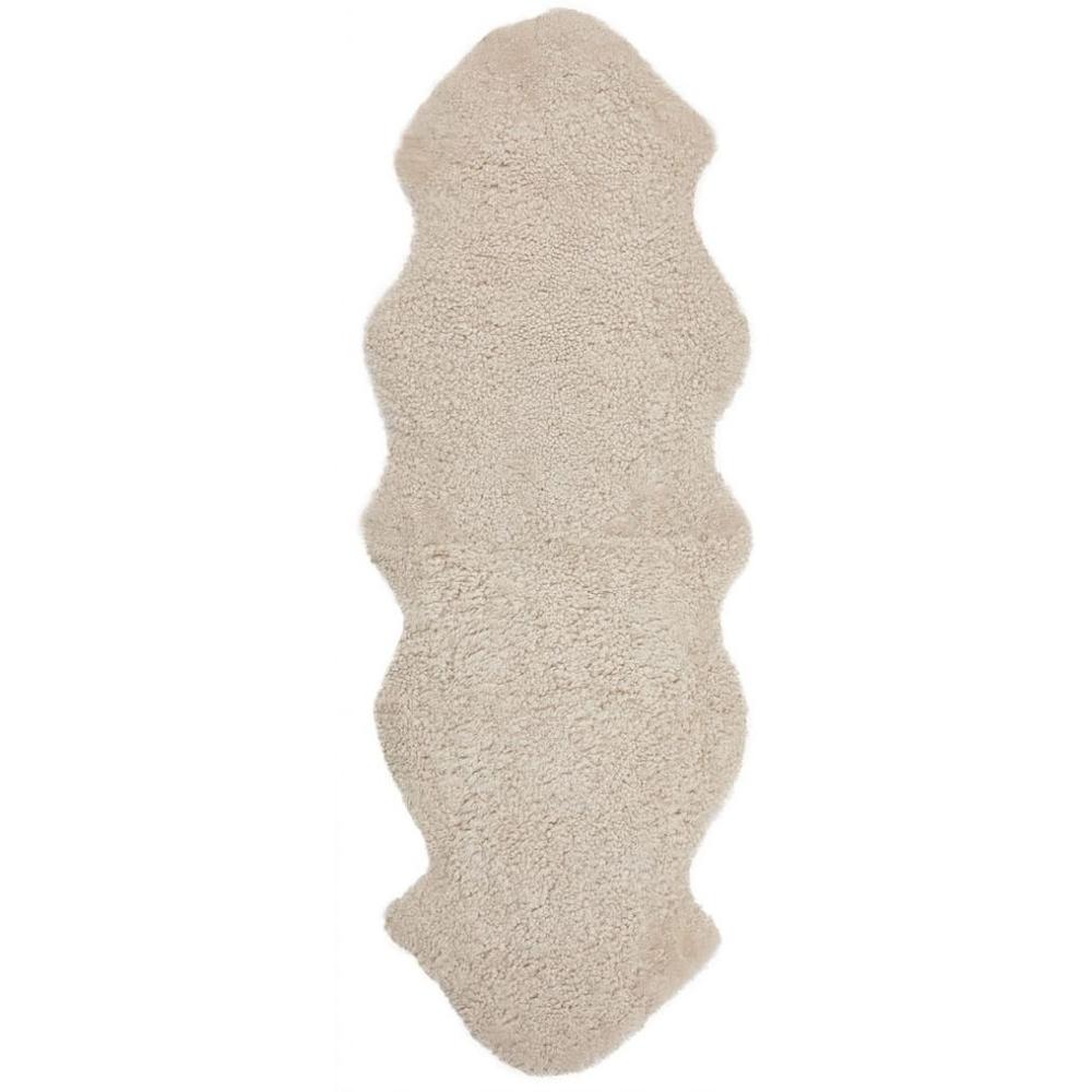 Short-Wool Curly Sheepskin Double Rug - 71 in