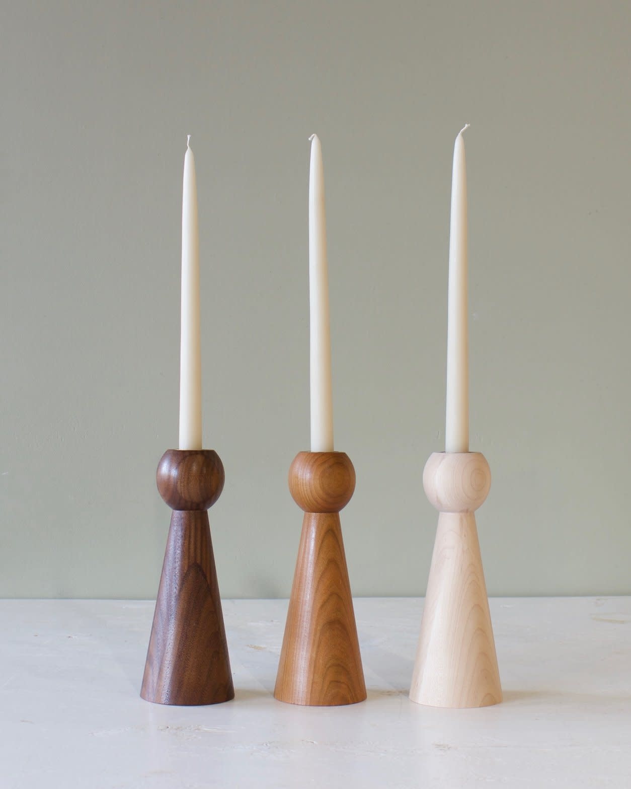 Bella Candle Holder - Black Walnut