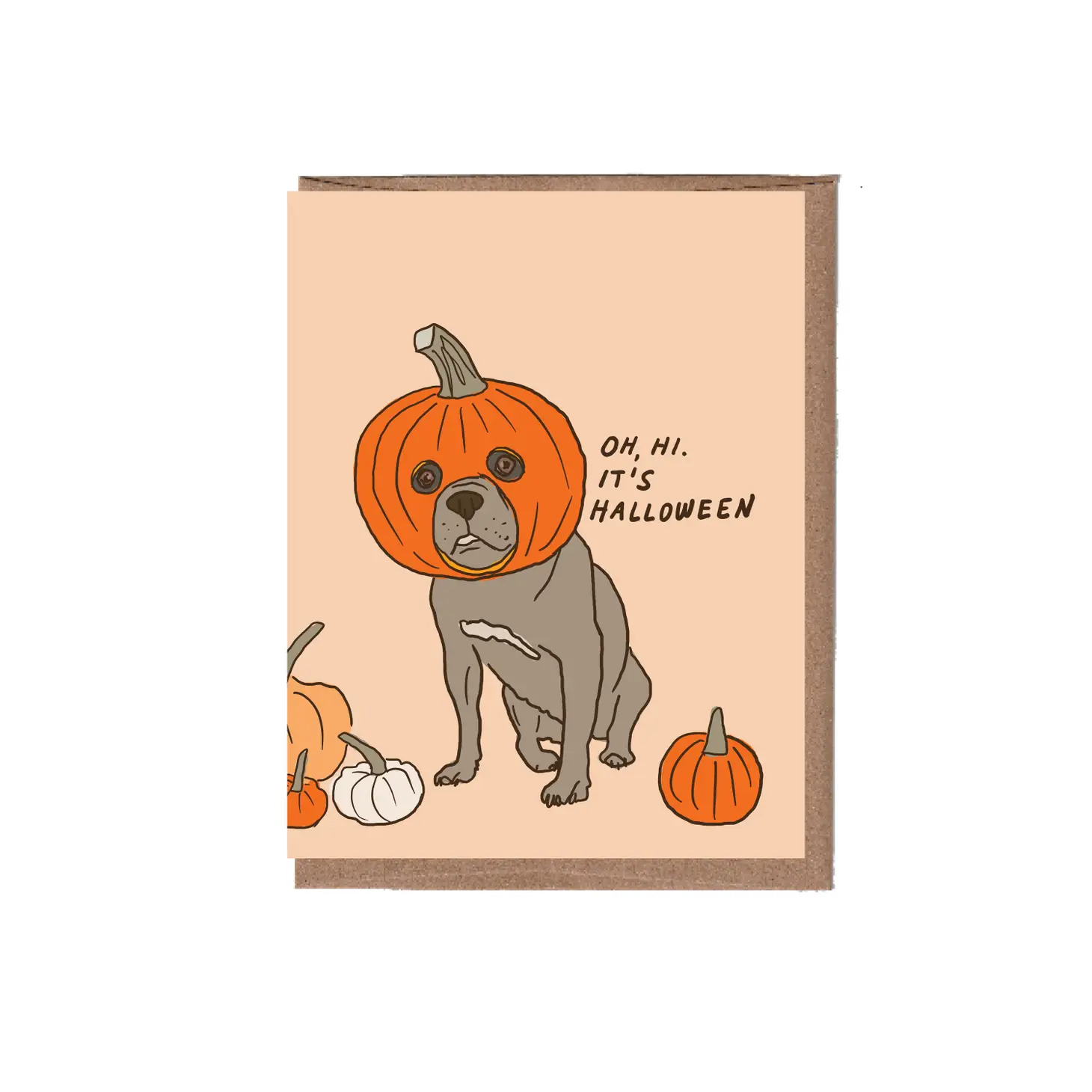 Pumpkin Dog Halloween Card