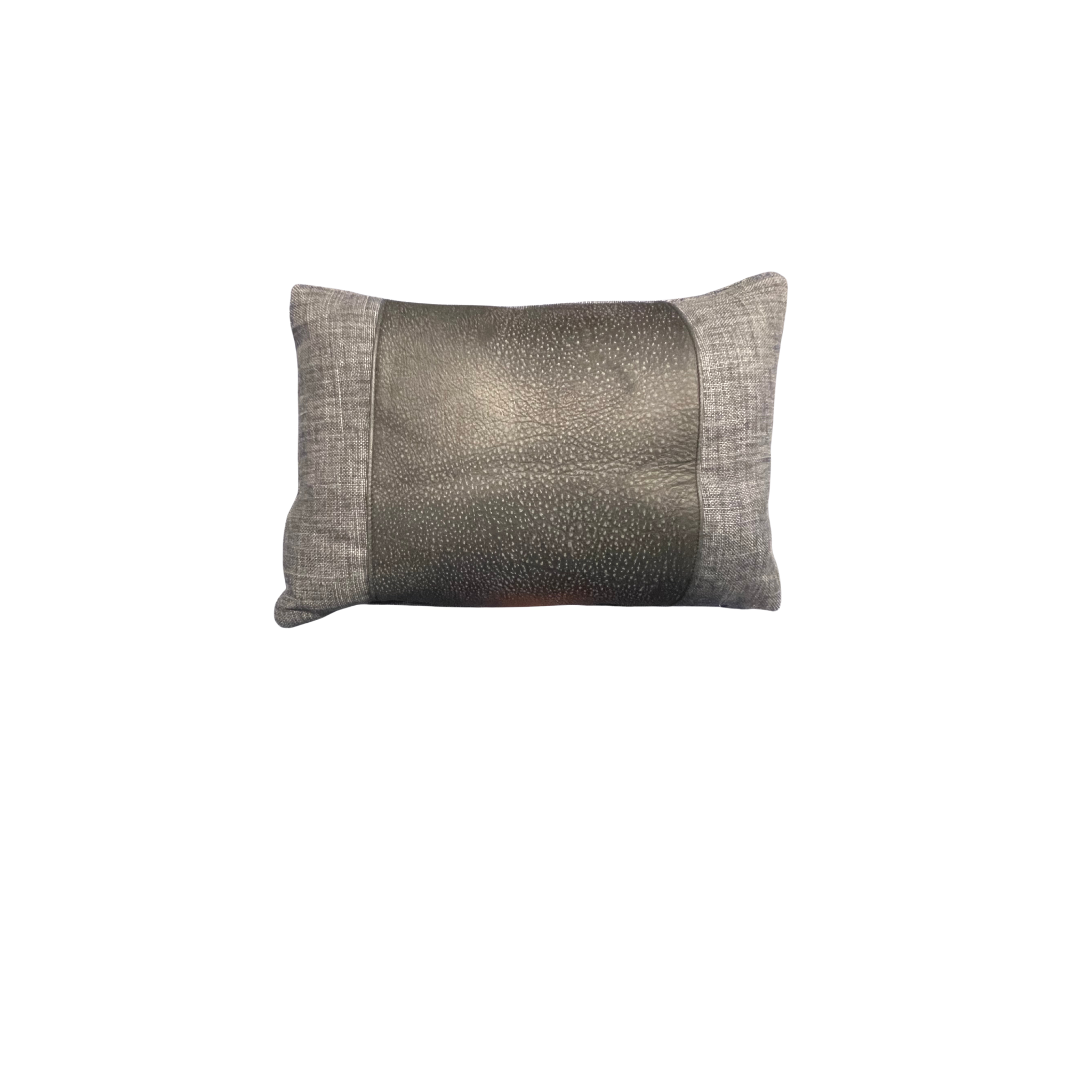 Midnight Leather Linen Pillow