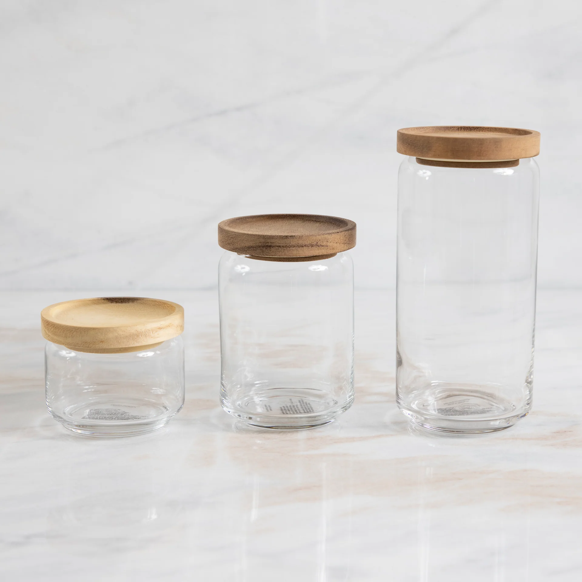Glass & Acacia Canisters