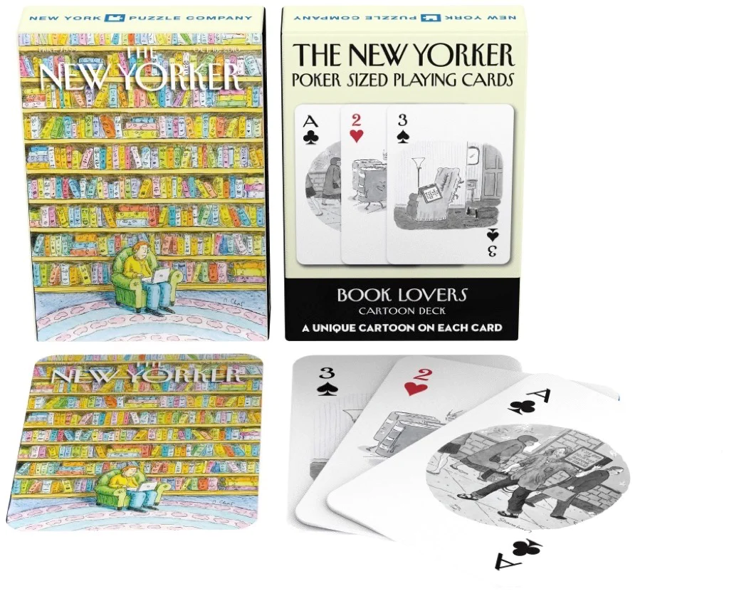 Book Lover Cartoons Playing Cards
