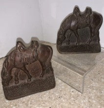 Grazing Horses Brass Bookends