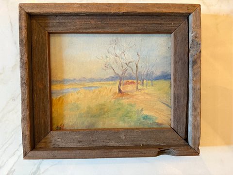 Line of Trees in the Grass