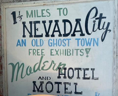 1950's Nevada City Wooden Sign