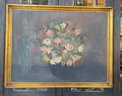 Floral & Candle Still Life Painting