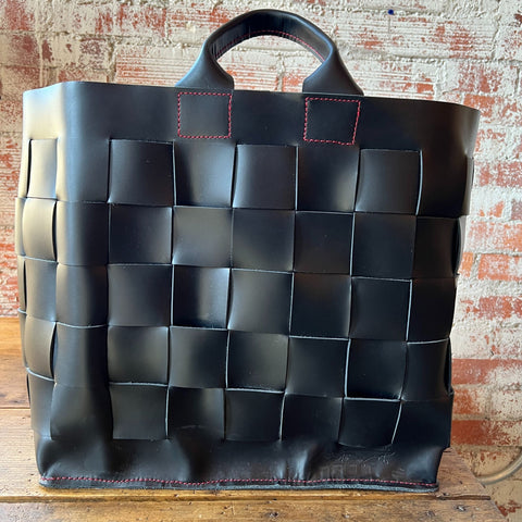 XL Black Woven Tote