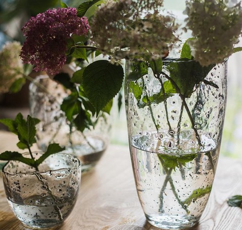 Clear Art Glass Vase-Large