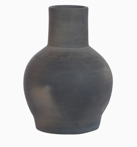 Black Terracotta Gourd Vase