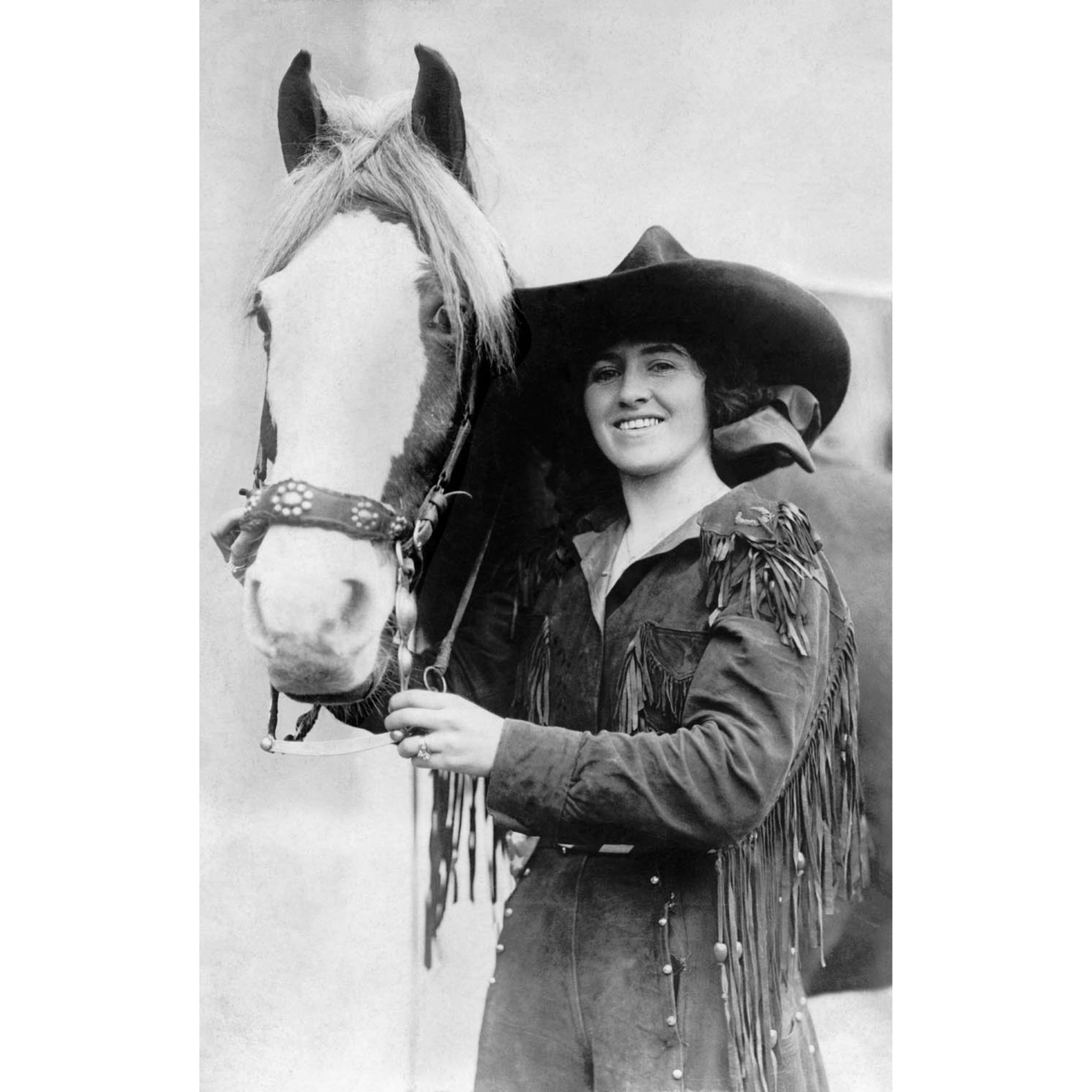 Cowgirl and Horse - Doubleday - ca. 1925 Photograph