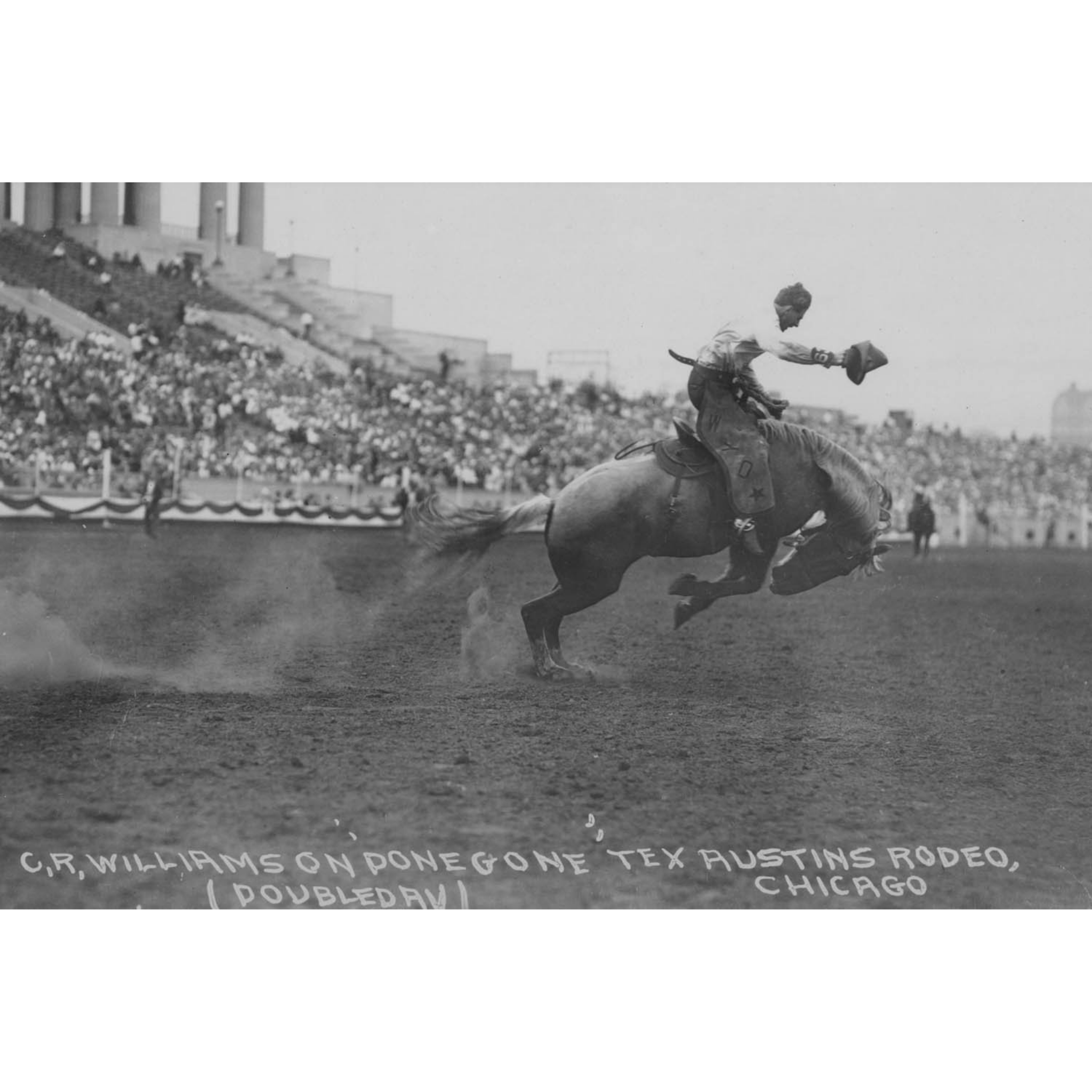 Rodeo Cowboys 3 - CR Williams on Done Gone - ca. 1916 Photograph