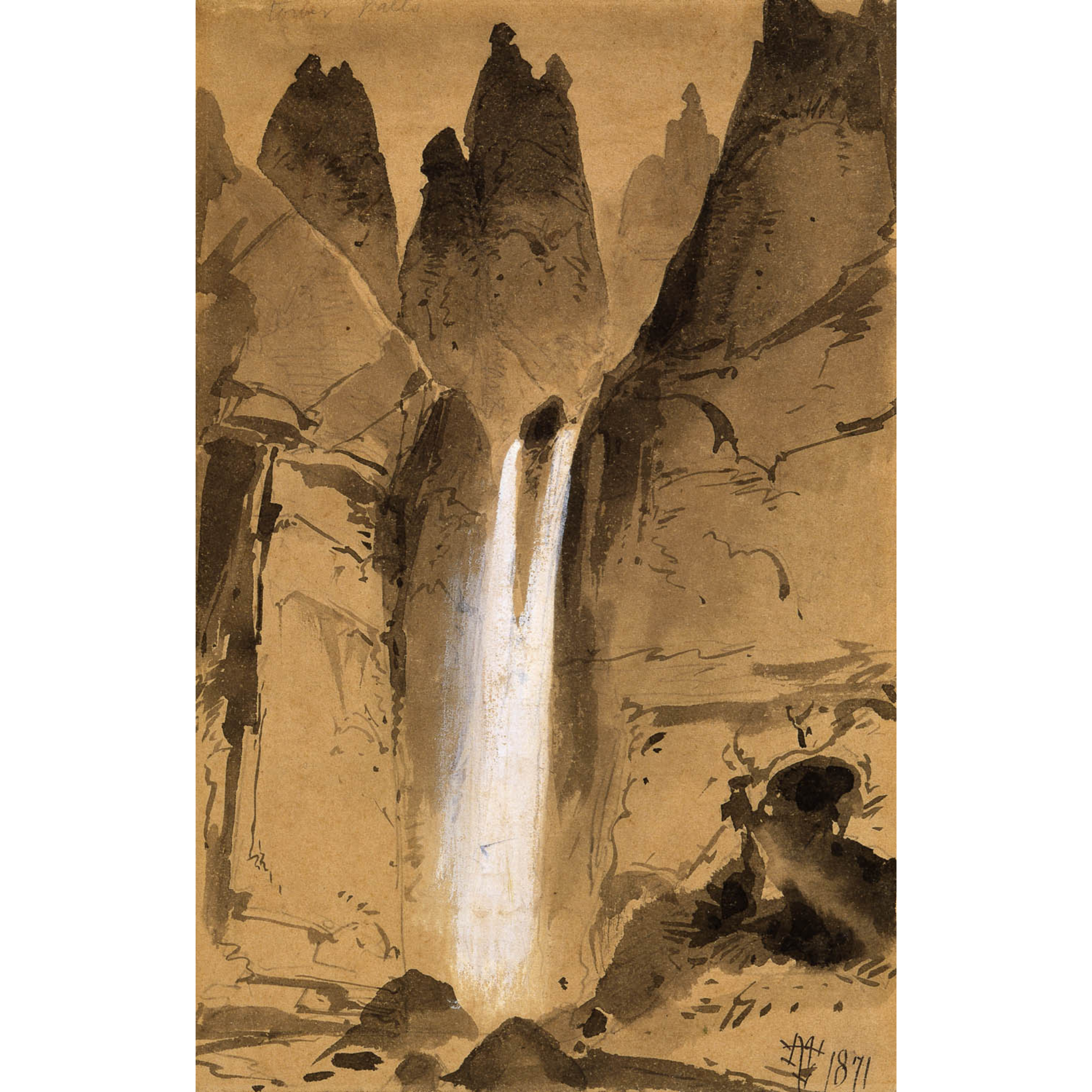 Moran Field Sketch: Tower Falls