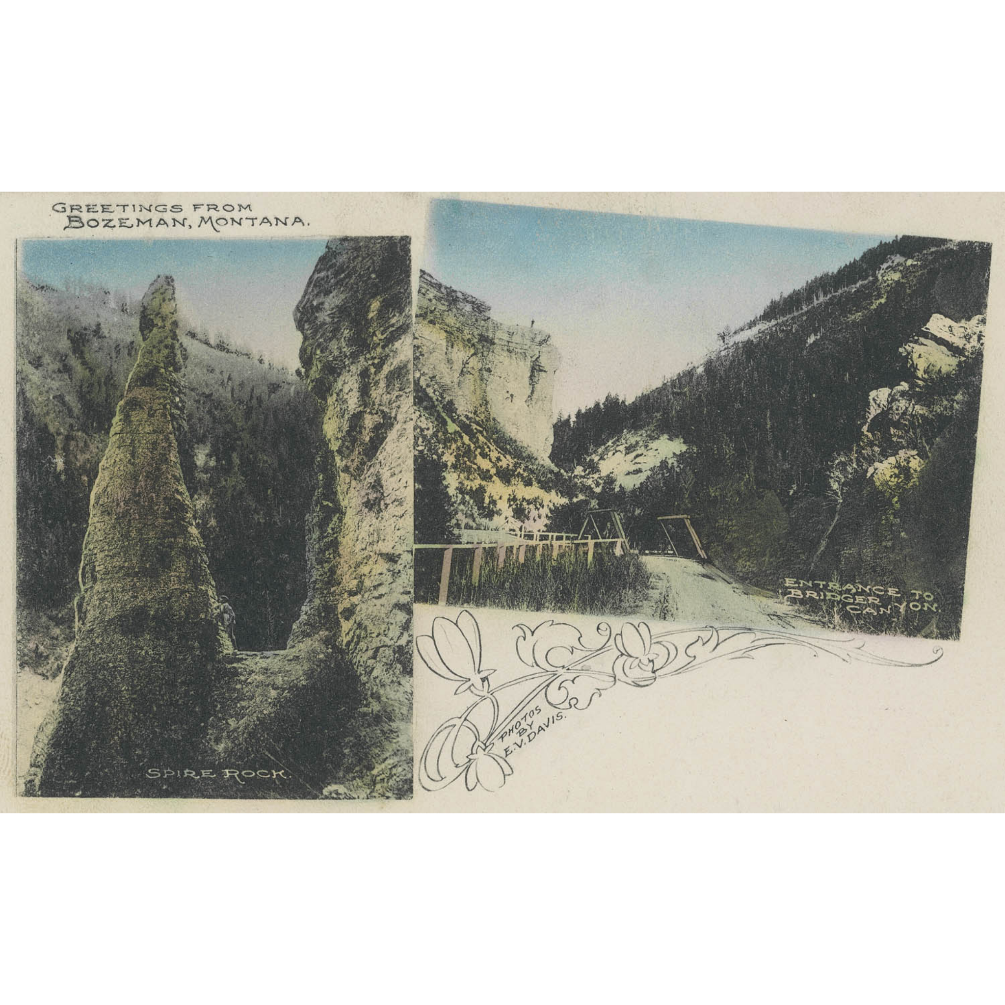 1907 Bridger Canyon Road Hand Colored