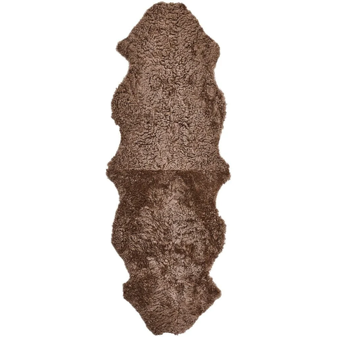 Short-Wool Curly Sheepskin Double Rug - 71 in