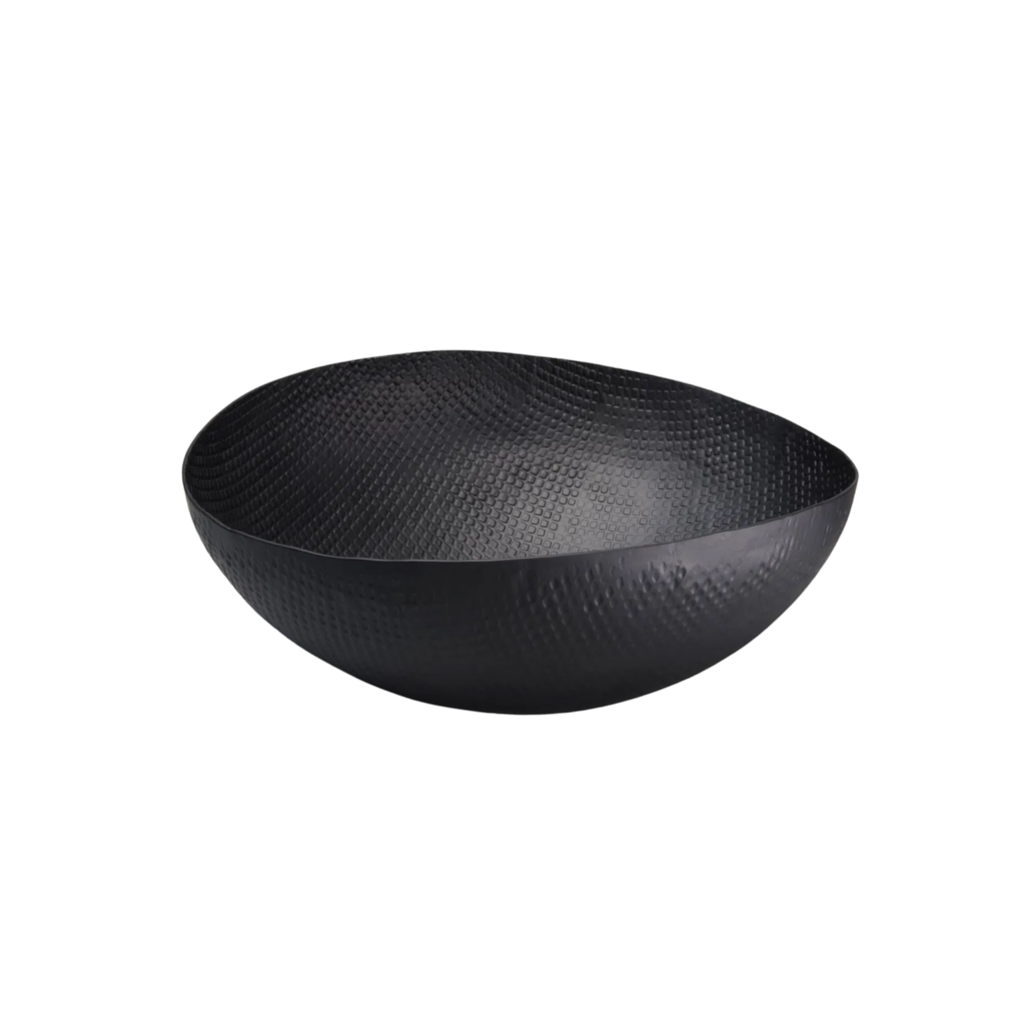 Black Crosshatch Aluminum Bowl