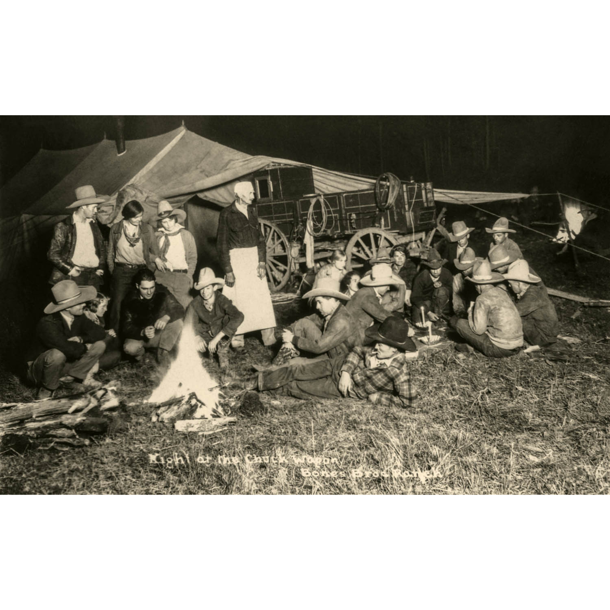 Bones Ranch: Night at the Chuckwagon - ca. 1930 Photograph