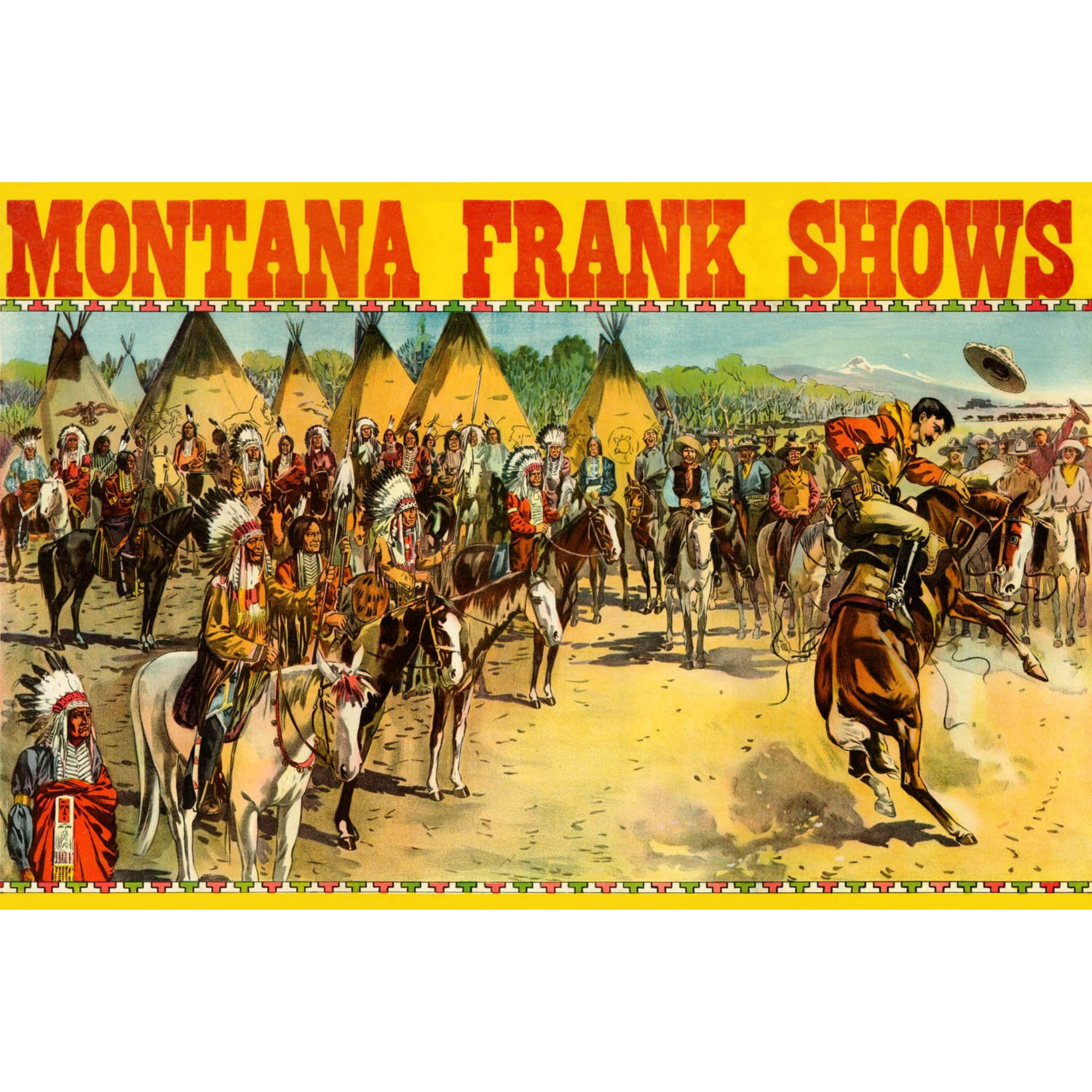 Montana Frank Shows - 1906 Chromolithograph