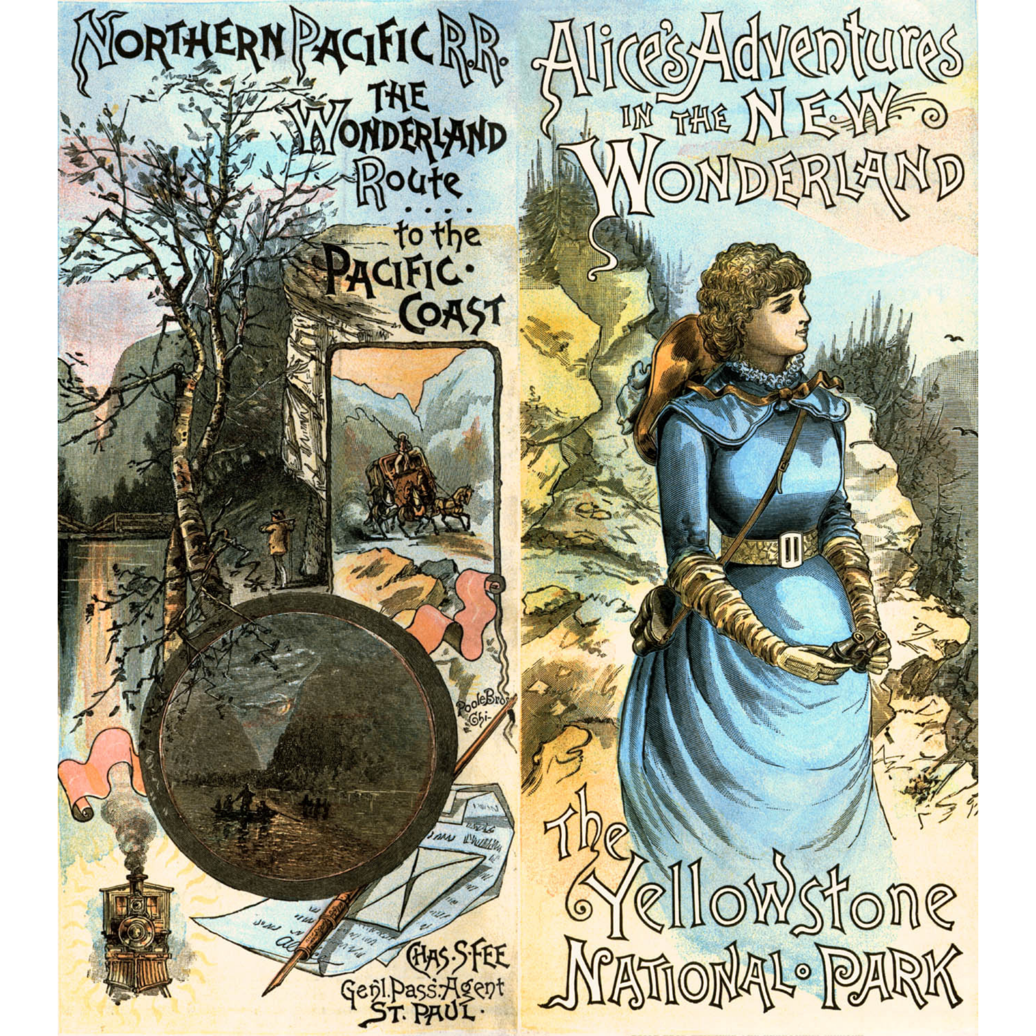 Alice in the New Wonderland: YNP - ca. 1884 Chromolithograph (Full Print)