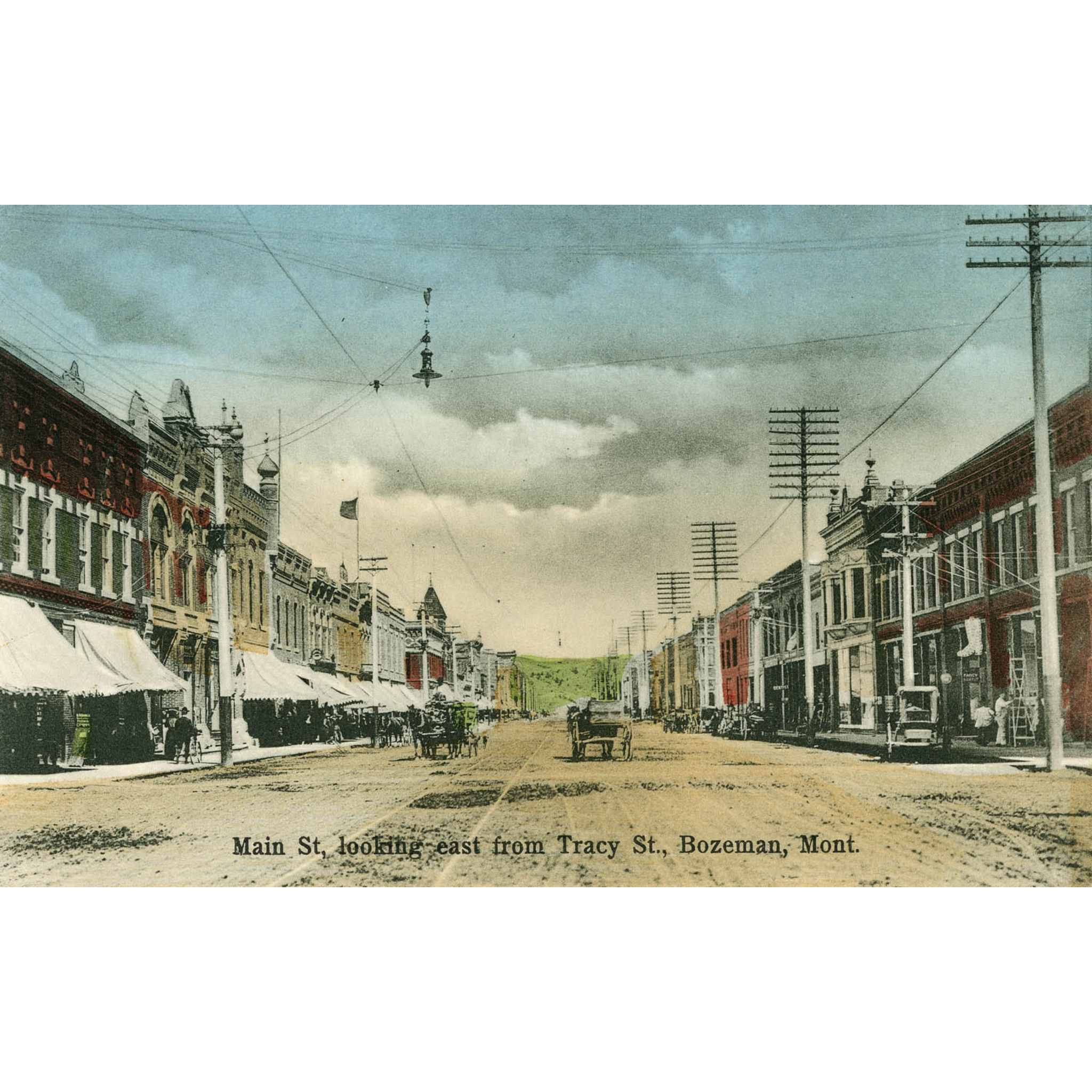 1906 Bozeman Main Street - Hand Colored Lithograph