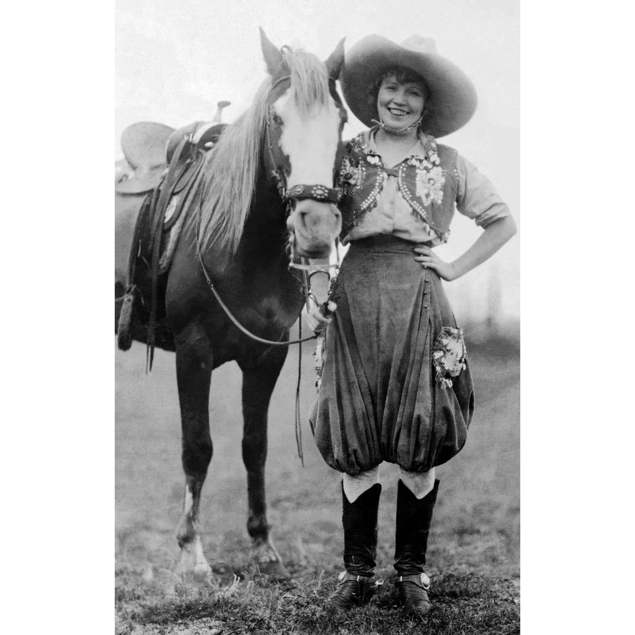 Prairie Rose and Horse - Doubleday - ca. 1925 Photograph