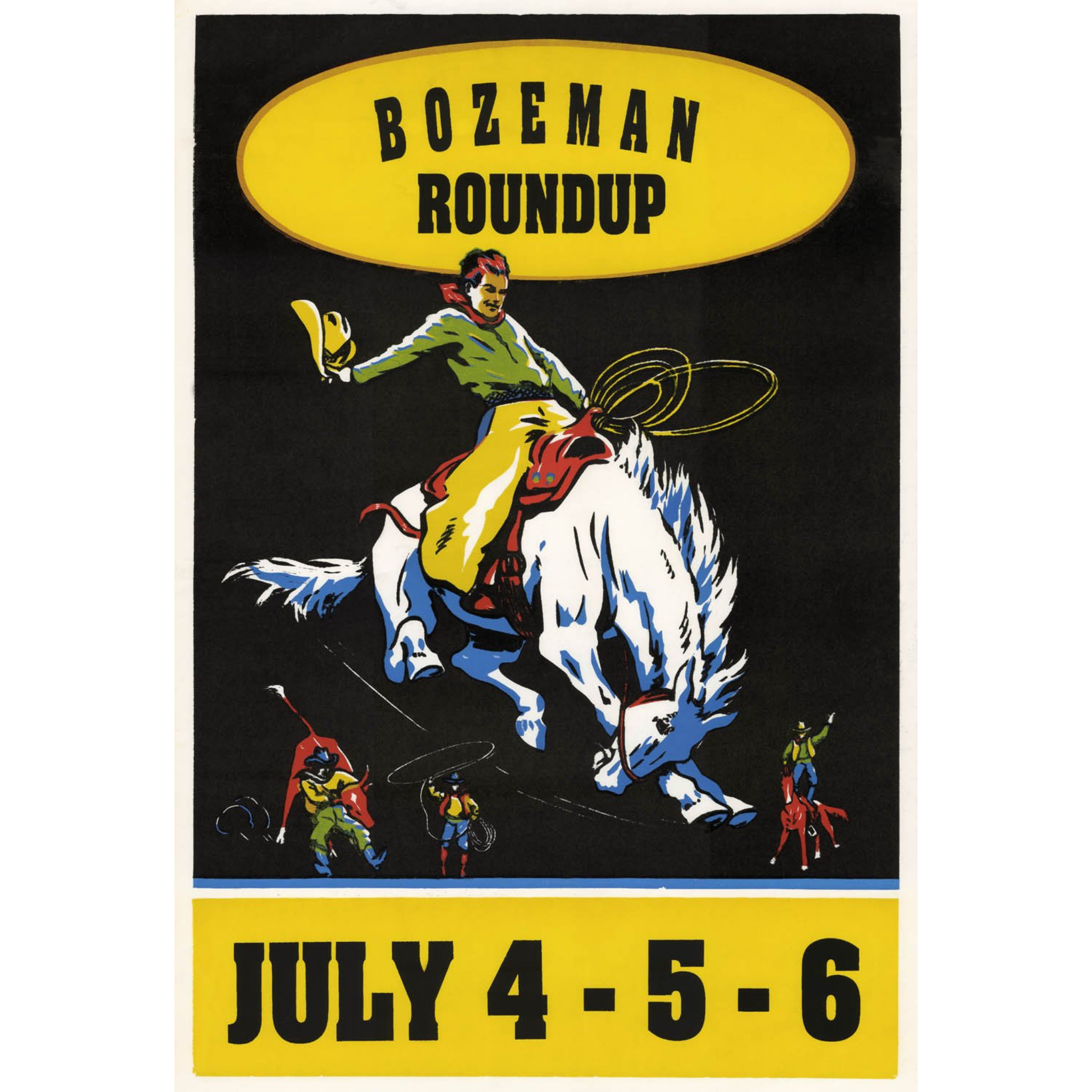 1950 Bozeman Roundup Rodeo Poster
