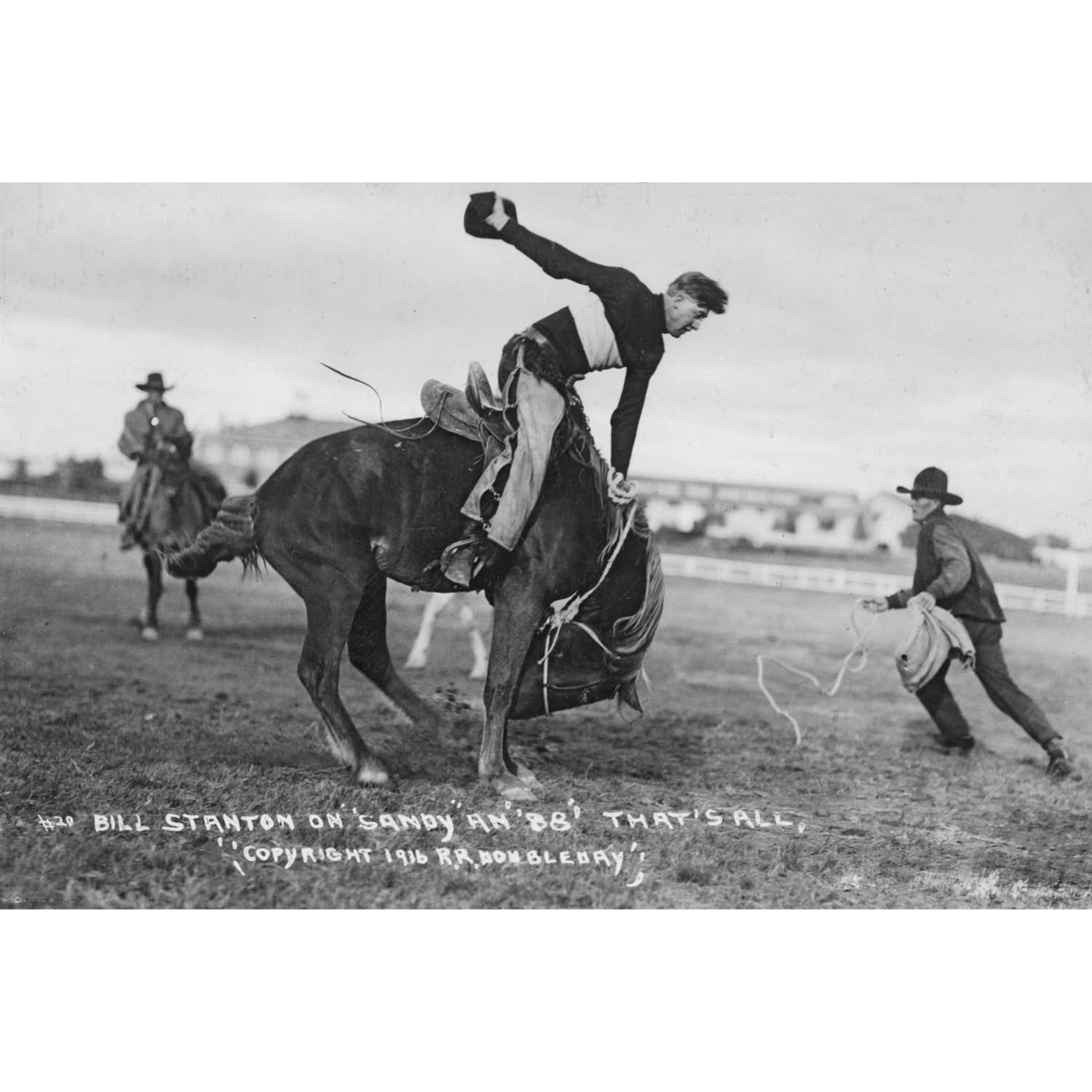 Rodeo Cowboys 2 - Bill Stanton on Sandy - ca. 1916 Photograph