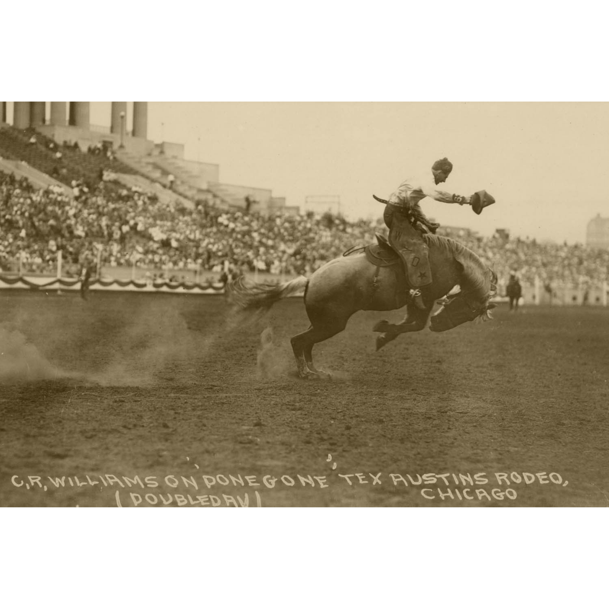 Rodeo Cowboys 3 - CR Williams on Done Gone - ca. 1916 Photograph