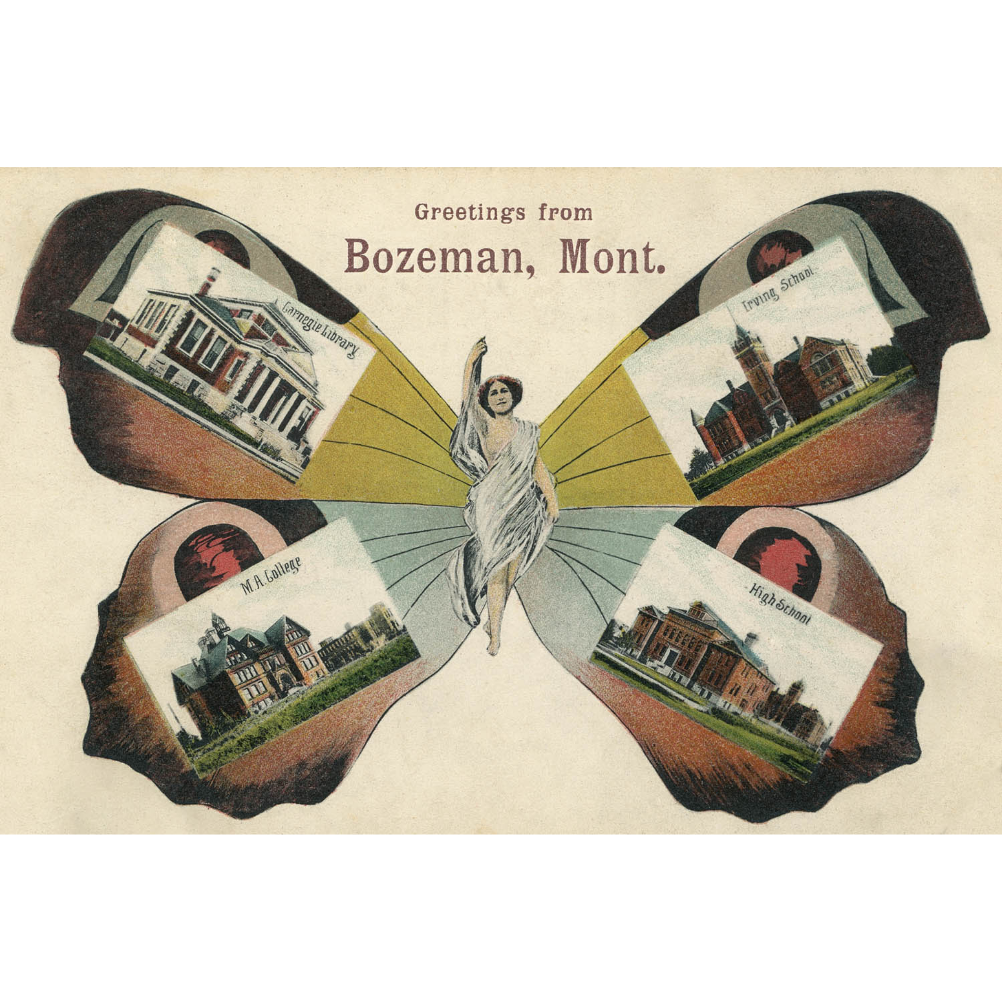 1907 Bozeman Butterfly Print