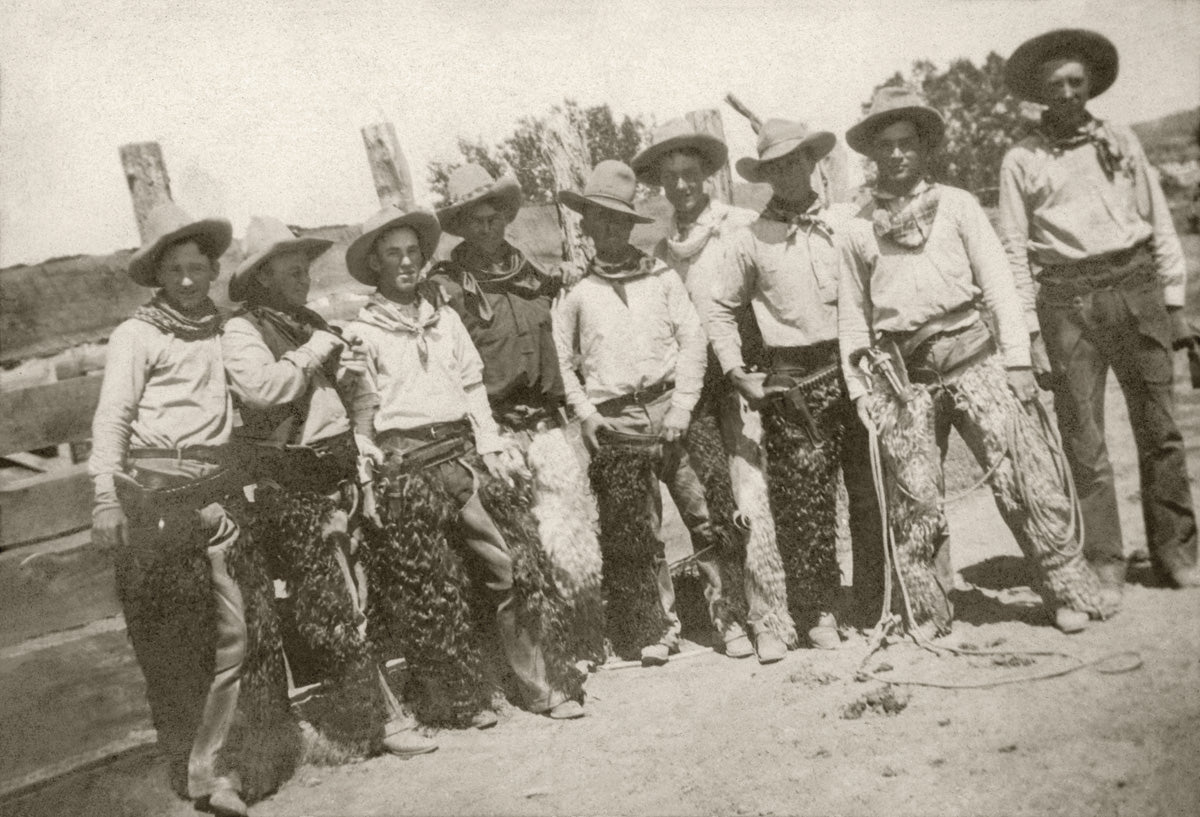 Montana Cowboys Wearing Wooly Chapps - ca. 1930 Photograph