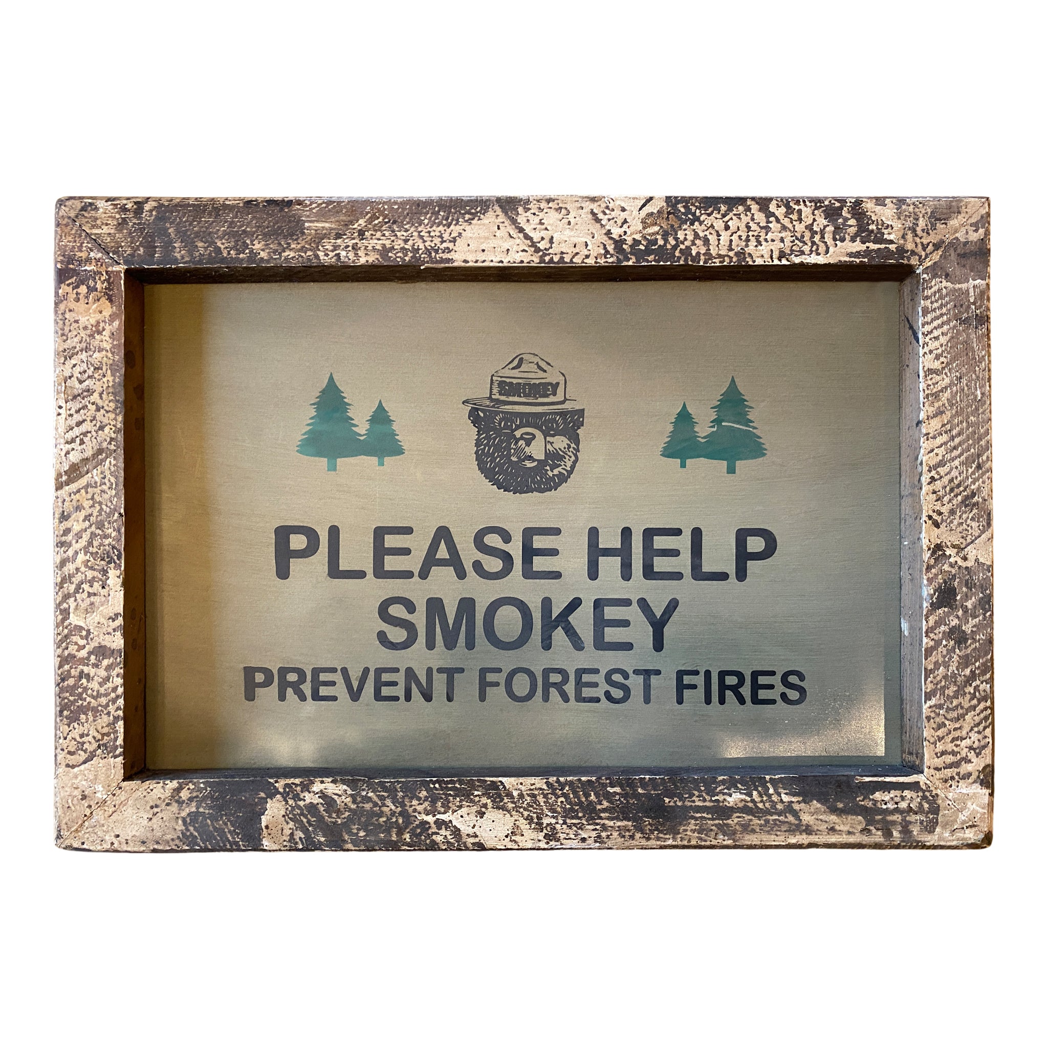 Tin Smokey Bear Sign