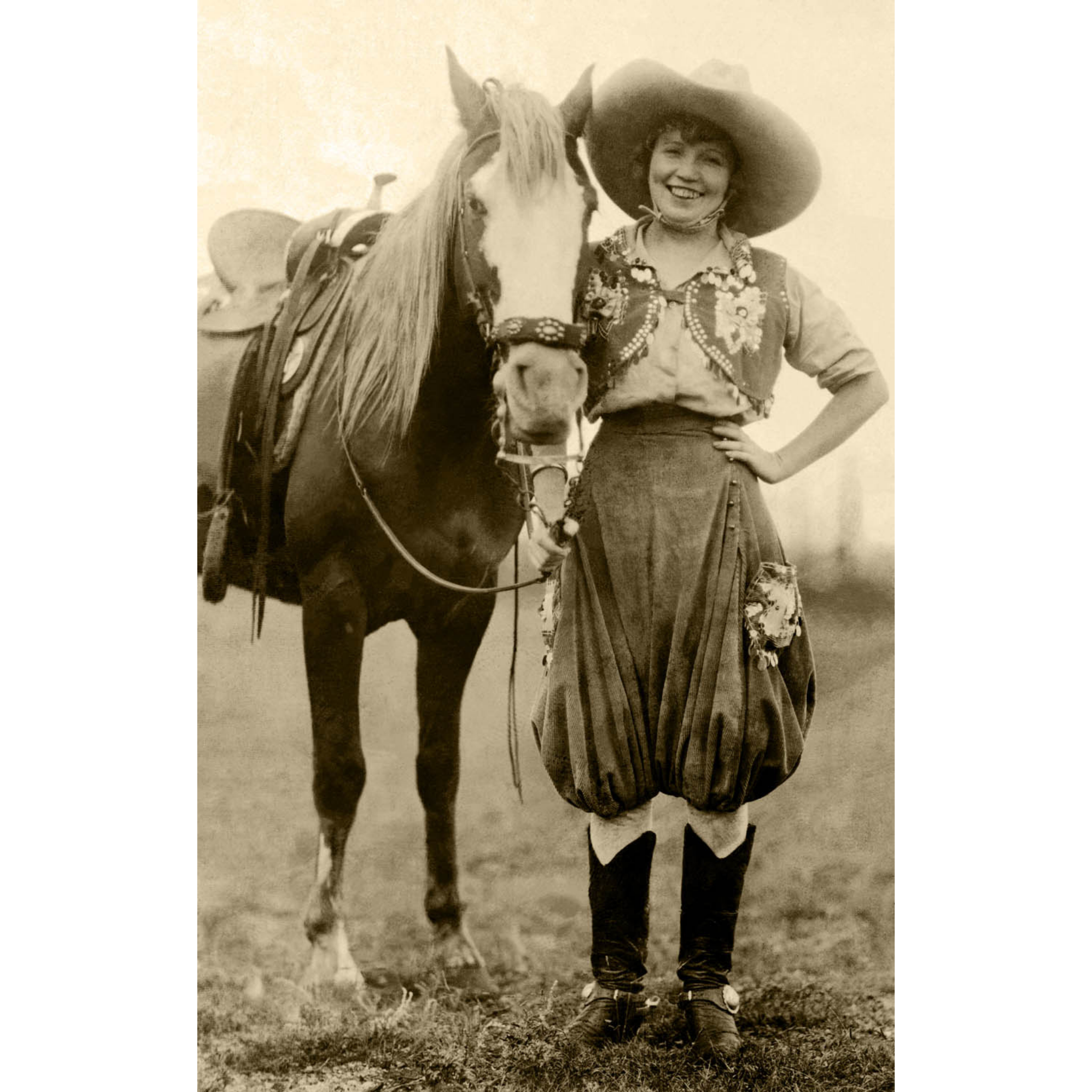 Prairie Rose and Horse - Doubleday - ca. 1925 Photograph