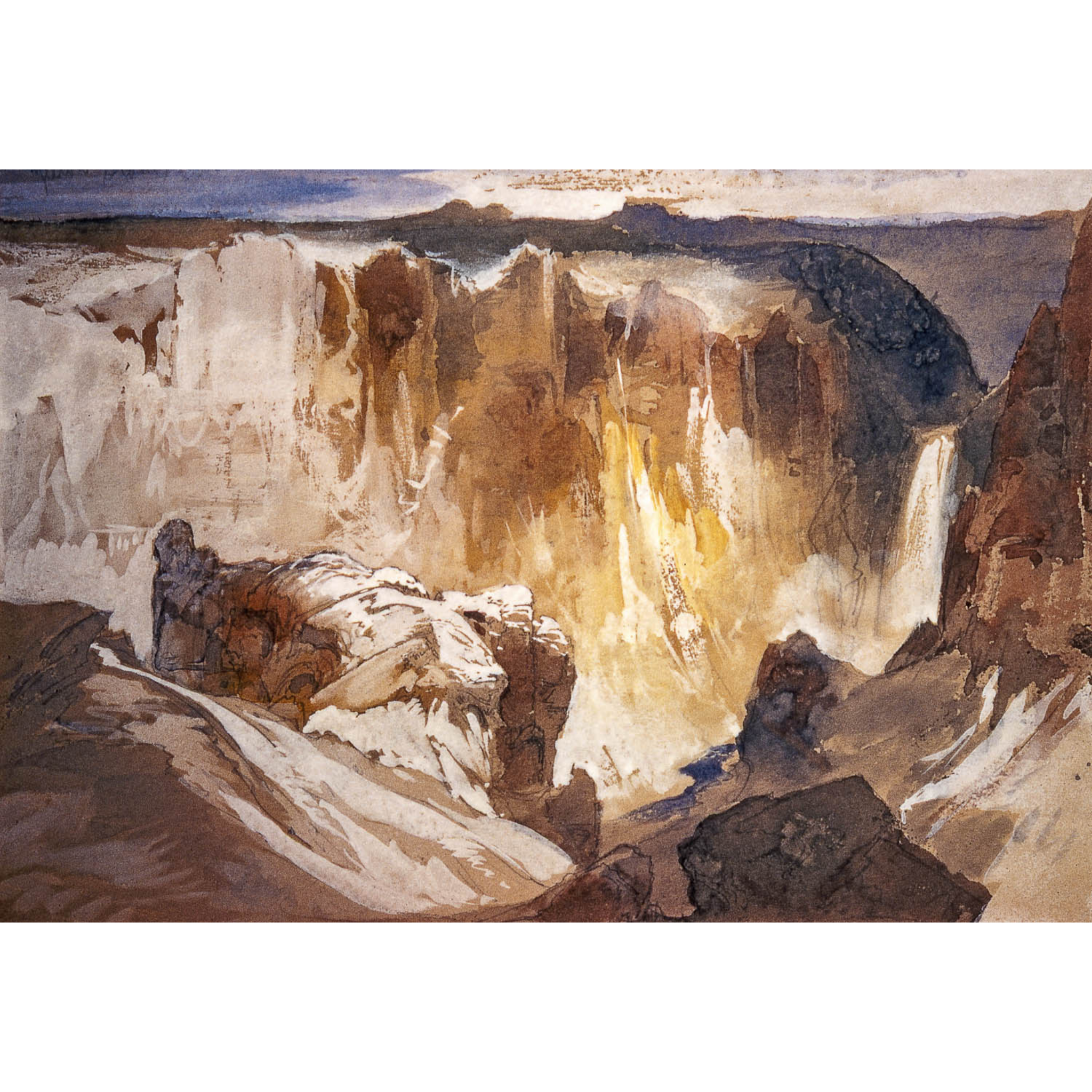 Moran Field Sketch: Lower Falls of the Yellowstone